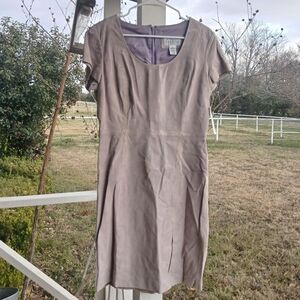 100% Leather Suede Dress Womens size M/L Saks Fifth Avenue Folio Collection